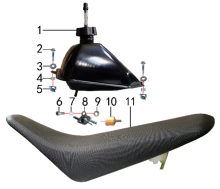 Подбор запчастей Бак топливный и седло XT-1 BSE