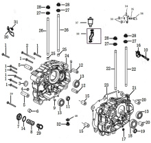 Подбор запчастей CRANKCASE ZS174MN-5 (NB300) 30.124.0600 Двигатели